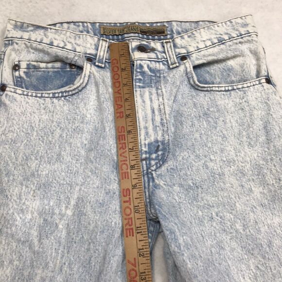 90s LEVIS Silvertab 512 Acid Wash Jean Men 33/34 (30x32 actual) USA Slim Taper - Picture 11 of 16